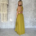 Zlota Maxi Boho Sukienka
