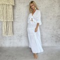 Komplet sensual Luana . Dwuczęściowy set . Spódnica maxi . Długa rozkloszowana .wysokie Rozcięcie . Koszula oversize . Nietoperz wiązana . Hiszpanka . Boho set . Boho moda . Boho Chic . Czarny komplet muślin , bawełna .zwiewny . Na urlop . Na wczasy