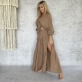 Komplet sensual Luana . Dwuczęściowy set . Spódnica maxi . Długa rozkloszowana .wysokie Rozcięcie . Koszula oversize . Nietoperz wiązana . Hiszpanka . Boho set . Boho moda . Boho Chic . Czarny komplet muślin , bawełna .zwiewny . Na urlop . Na wczasy