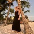 Boho Sukienka Czarna Larim , Ramiączka, Dekolt, Muślin, Sukienka plażowa