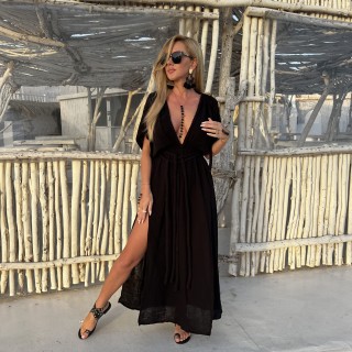 Boho Chic - letnia sukienka Aurra - czarna  
