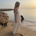 Boho Chic , sukienka , warkocze , opadające ramiona  , sukienka maxi , wiązana  , długa sukienka , zwiewna , muślin , letnia sukienka beżowa