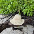 Beżowy boho bohochic Bucket Czapka rybacka Hat Kapelusz modaboho Na plażę Nowość Przeciwsłoneczny Straw Sukienki Słomiany kapelusz Słomkowy Pleciony Nakrycie głowy Logowany
