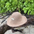 Pudrowy pastelowy róż różowy ZANI  boho bohochic Bucket Czapka rybacka Hat Kapelusz modaboho Na plażę Nowość Przeciwsłoneczny Straw Sukienki Słomiany kapelusz Słomkowy Pleciony Nakrycie głowy Logowany