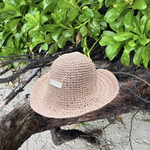 Pudrowy pastelowy róż różowy ZANI  boho bohochic Bucket Czapka rybacka Hat Kapelusz modaboho Na plażę Nowość Przeciwsłoneczny Straw Sukienki Słomiany kapelusz Słomkowy Pleciony Nakrycie głowy Logowany