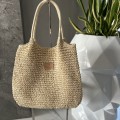 Pleciona letnia Rafa torebka plażowa Boho Sensual słomiana beżowa naturalna vintage torba straw worek
