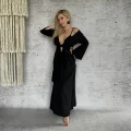 Top kopertowy , wiązany Naomi , sensual boho line , czarny ,  bluzka , narzutka , na sukienkę bolerko , wiązane  , cienki materiał , lekki , delikatny , muślin , bawełna , modny  na plażę
