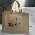 letnia torebka shopperka plażowa Boho Sensual jutowa beżowa naturalna vintage torba na zakupy  shopper Lana do ręki , na ramię
