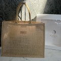 letnia torebka shopperka plażowa Boho Sensual jutowa beżowa naturalna vintage torba na zakupy  shopper Lana do ręki , na ramię