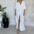 bawełna oversize  bambus koszula long  kimono narzutka tunika long  biała WAVE boho bohochic  Letnia krata sukienka maxi modaboho Modna sukienka muslin Na plażę biała  Sukienka celebrytek Sukienka na urlop Sukienki  Zwiewna luźna