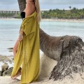 bawełna oversize bambus koszula long kimono narzutka tunika long biała WAVE boho bohochic Letnia krata sukienka maxi modaboho Modna sukienka muslin Na plażę oliwka seledyn limonka  Sukienka celebrytek Sukienka na urlop Sukienki Zwiewna luźna