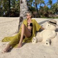 bawełna oversize bambus koszula long kimono narzutka tunika long biała WAVE boho bohochic Letnia krata sukienka maxi modaboho Modna sukienka muslin Na plażę oliwka seledyn limonka  Sukienka celebrytek Sukienka na urlop Sukienki Zwiewna luźna