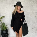 bawełna asymetryczna tkana bambus rękaw kimono narzutka tunika long Beżowa boho bohochic Letnia sukienka maxi modaboho Modna sukienka muslin Na plażę biała Sukienka celebrytek Sukienka na urlop Sukienki Zwiewna luźna plażowa długi rękaw