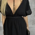 Muslinowa Boho Sukienka Czarna